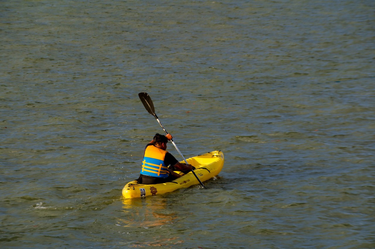 Canoagem no Hotel Solar, em Salinópolis, litoral do Pará 