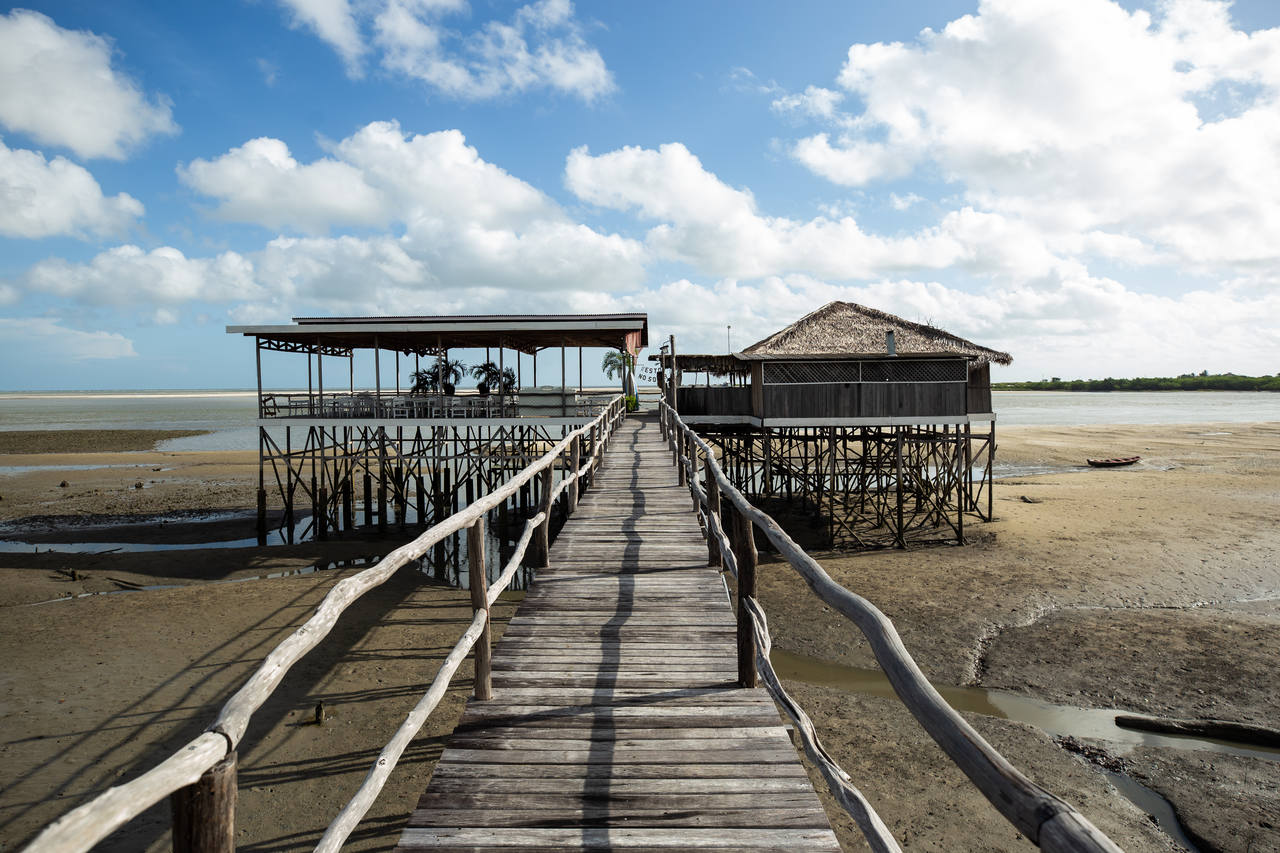 Vista para a praia de Salinas, no Pará