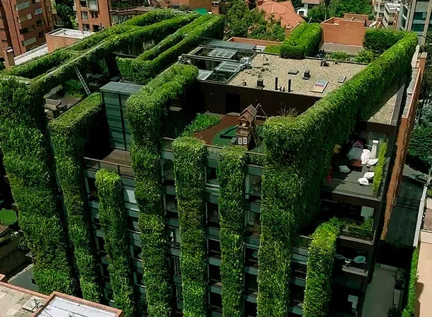 O maior jardim vertical do mundo fica em Bogotá, na Colômbia