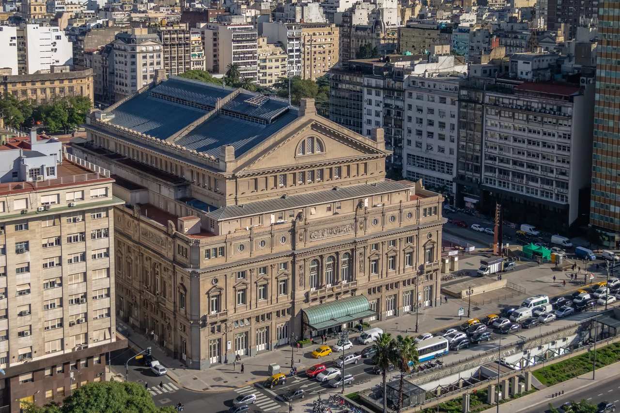 Vista aérea do Teatro Colón (Foto Getty ImagesiStockphoto)