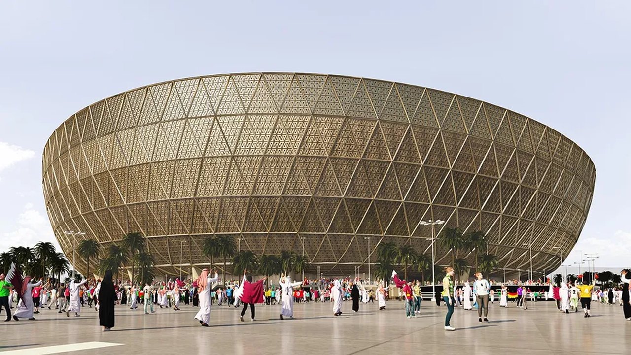 O Estádio Lusail é o maior construído pelo Catar, com capacidade para 80 mil pessoas — Foto: Divulgação/Foster + Partners