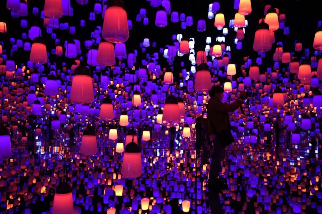 O Borderless foi criado pelo coletivo teamLab — Foto: Getty Images