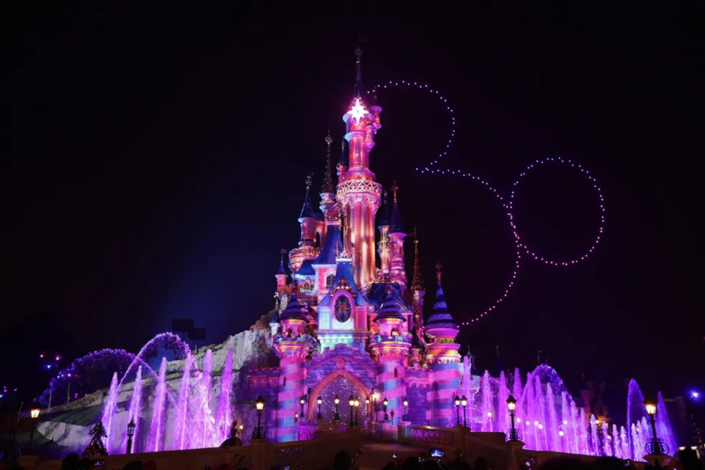 Castelo da Bela Adormecida em comemoração de 30 anos da Disney Paris, na França — Foto: Getty Images