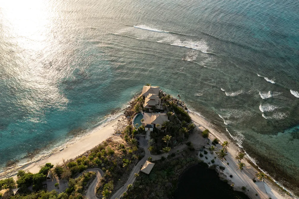A ilha de Necker, que fica em arquipélago do caribe — Foto: Divulgação/Necker Island